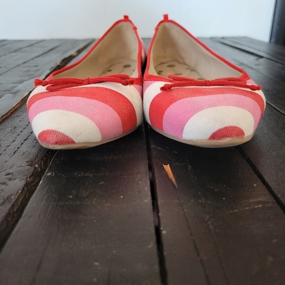 Boden Women's Flats Pointed Toe White Red Pink Stripes 41 U.S. 9.5 Shoes Girly - Picture 4 of 8